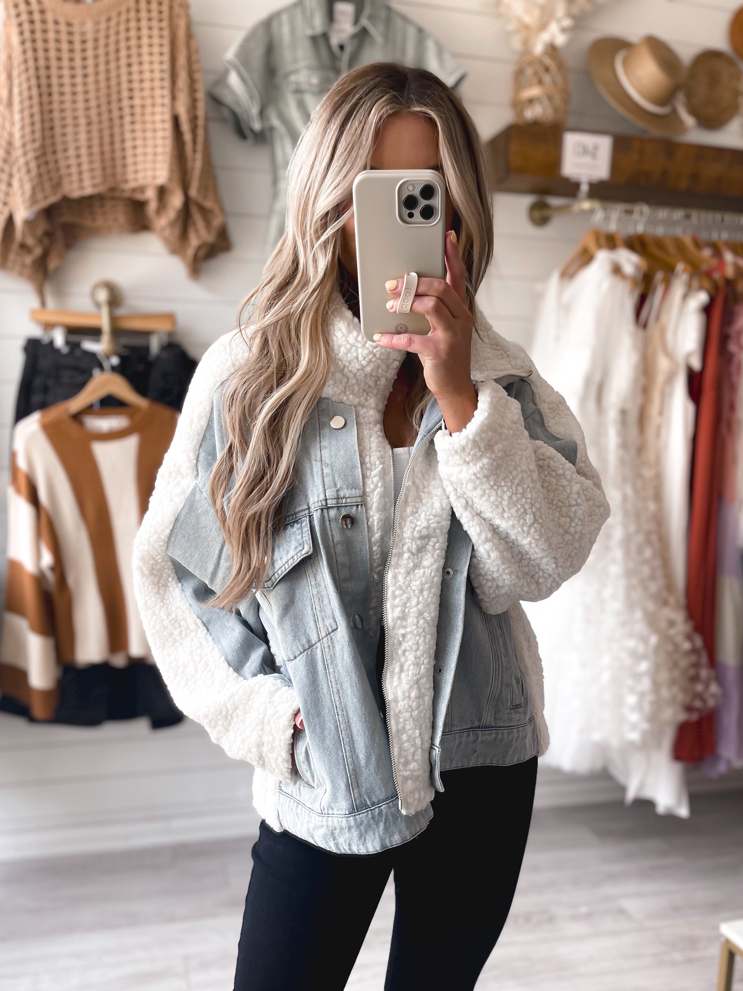 Keep Me Close Jacket in Denim