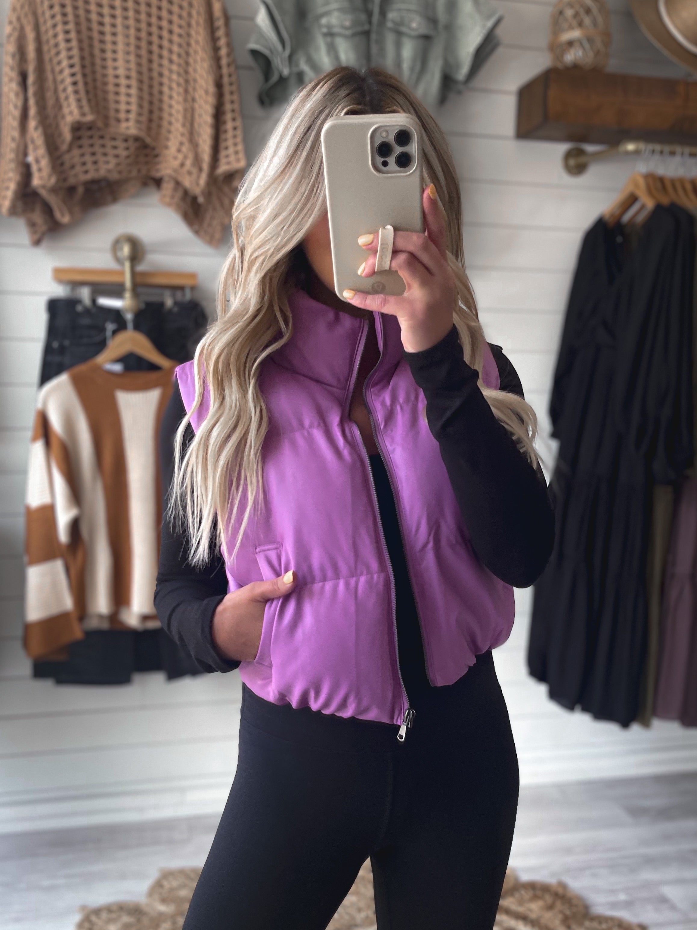 Running Around Vest in Purple