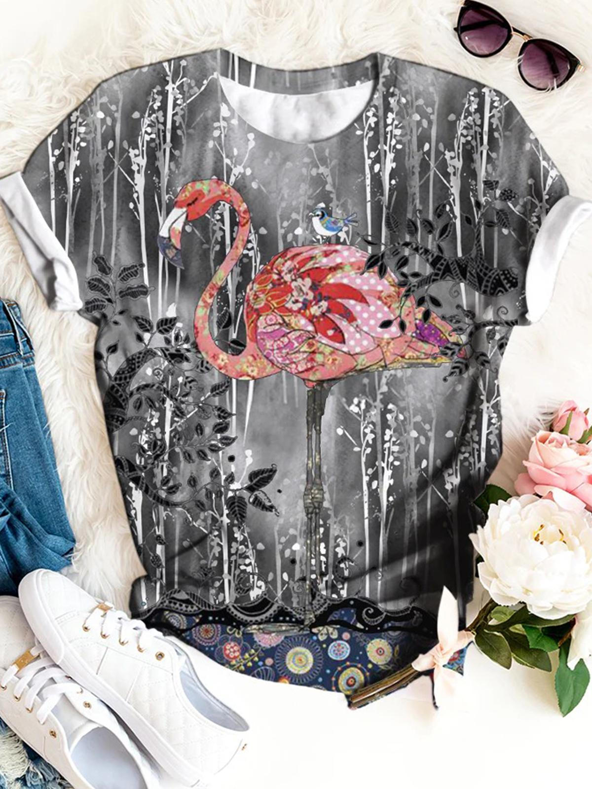 Flamingo Crew Neck T-shirt