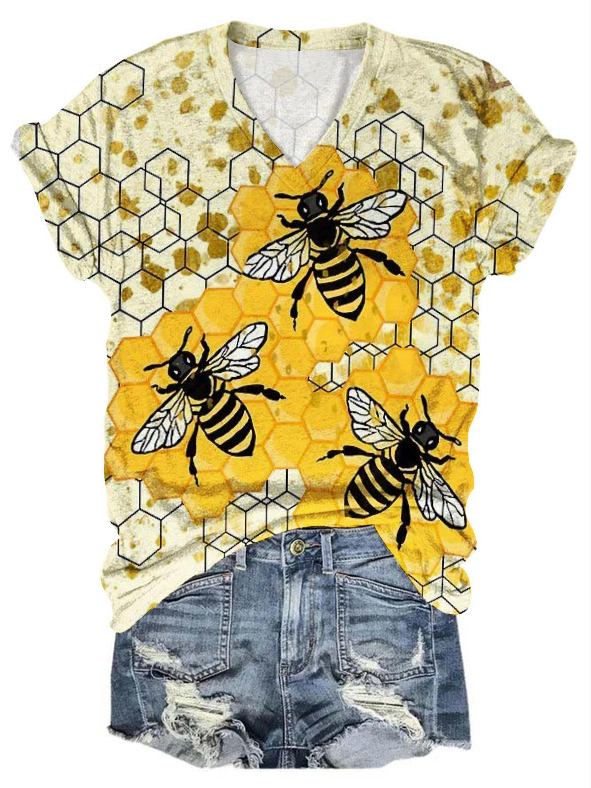 Bee V Neck T-Shirt