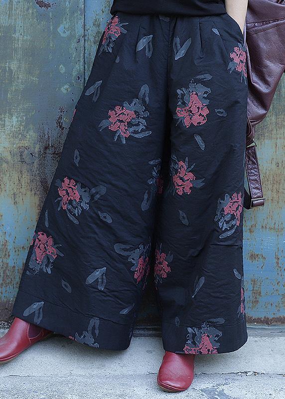 Classy elastic waist shorts plus size clothing black prints Fashion Ideas wide leg Jeans